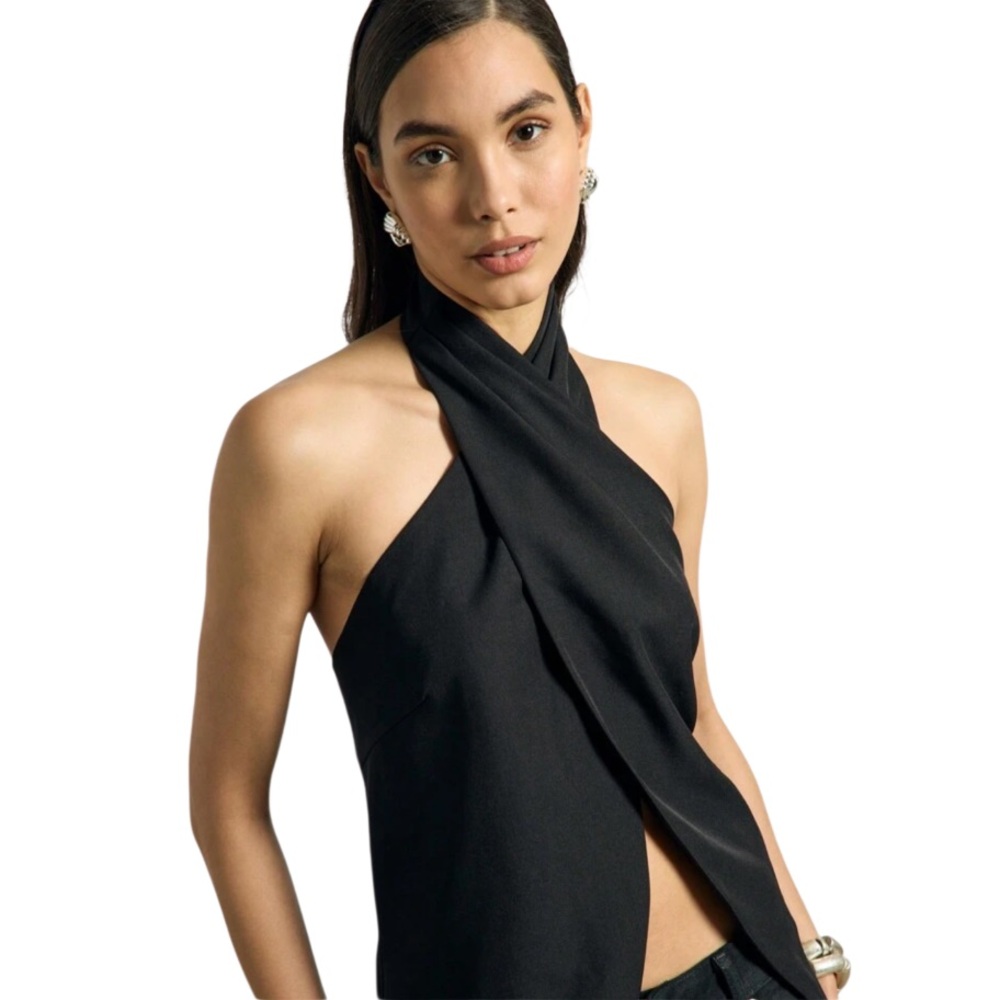 A Classy Chic Boutique Black Halter Blouse